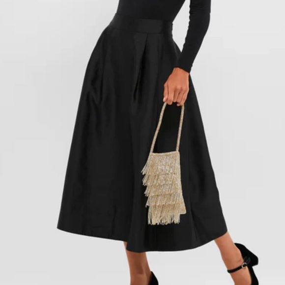 Tuckernuck Black Dupioni Kendall Skirt
